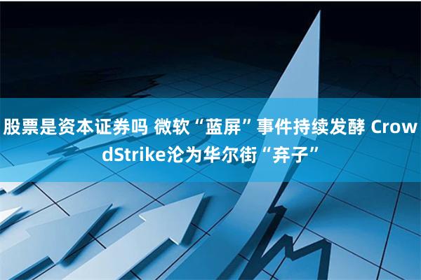 股票是资本证券吗 微软“蓝屏”事件持续发酵 CrowdStrike沦为华尔街“弃子”